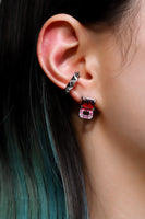 Incomplete Earring_SV925 × Garnet × Ruby