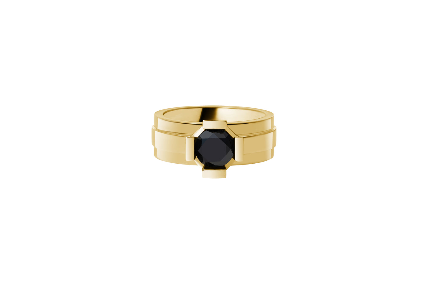 Tie Ring_YG × Black Dia 1.67ct