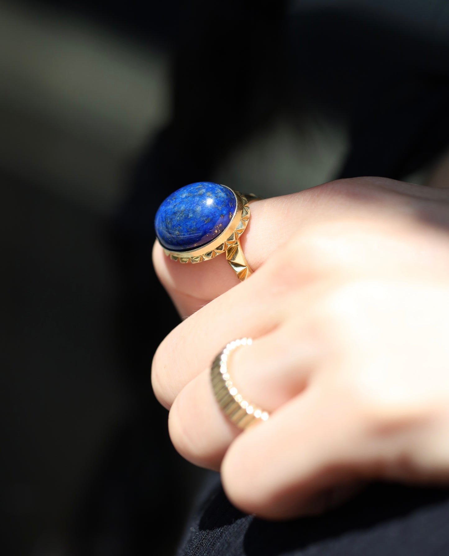 Rugged Tablet Ring_SV925 × Lapis Lazuli