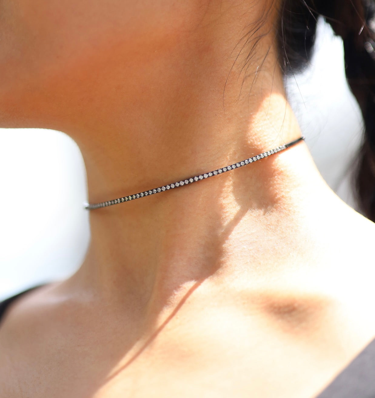 Straight Choker_BLK × White Dia 1.60ct