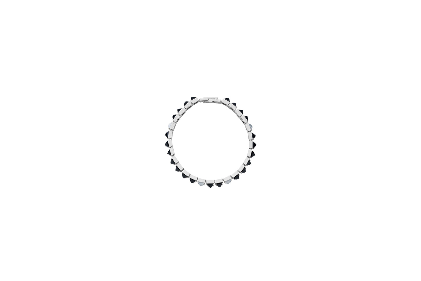 Arc Bracelet_SV925 × Black Spinel × Howlite