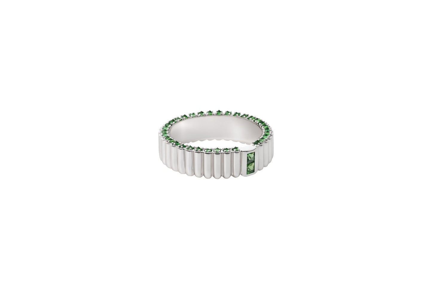 Pile Ring_WG × Green Agate