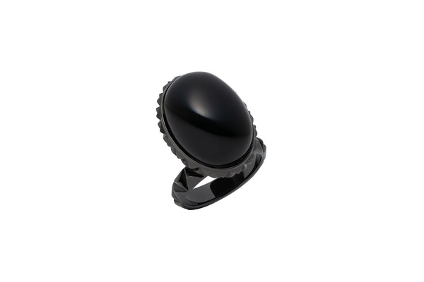 Rugged Tablet Ring_SV925 × Black Onyx