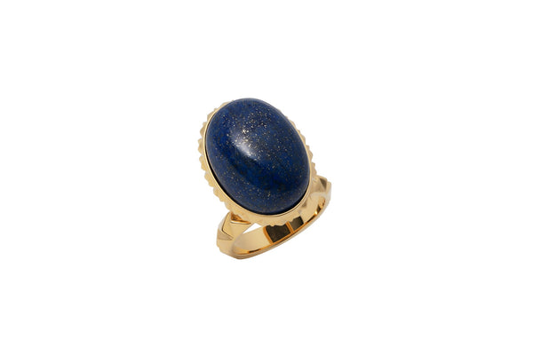 Rugged Tablet Ring_SV925 × Lapis Lazuli