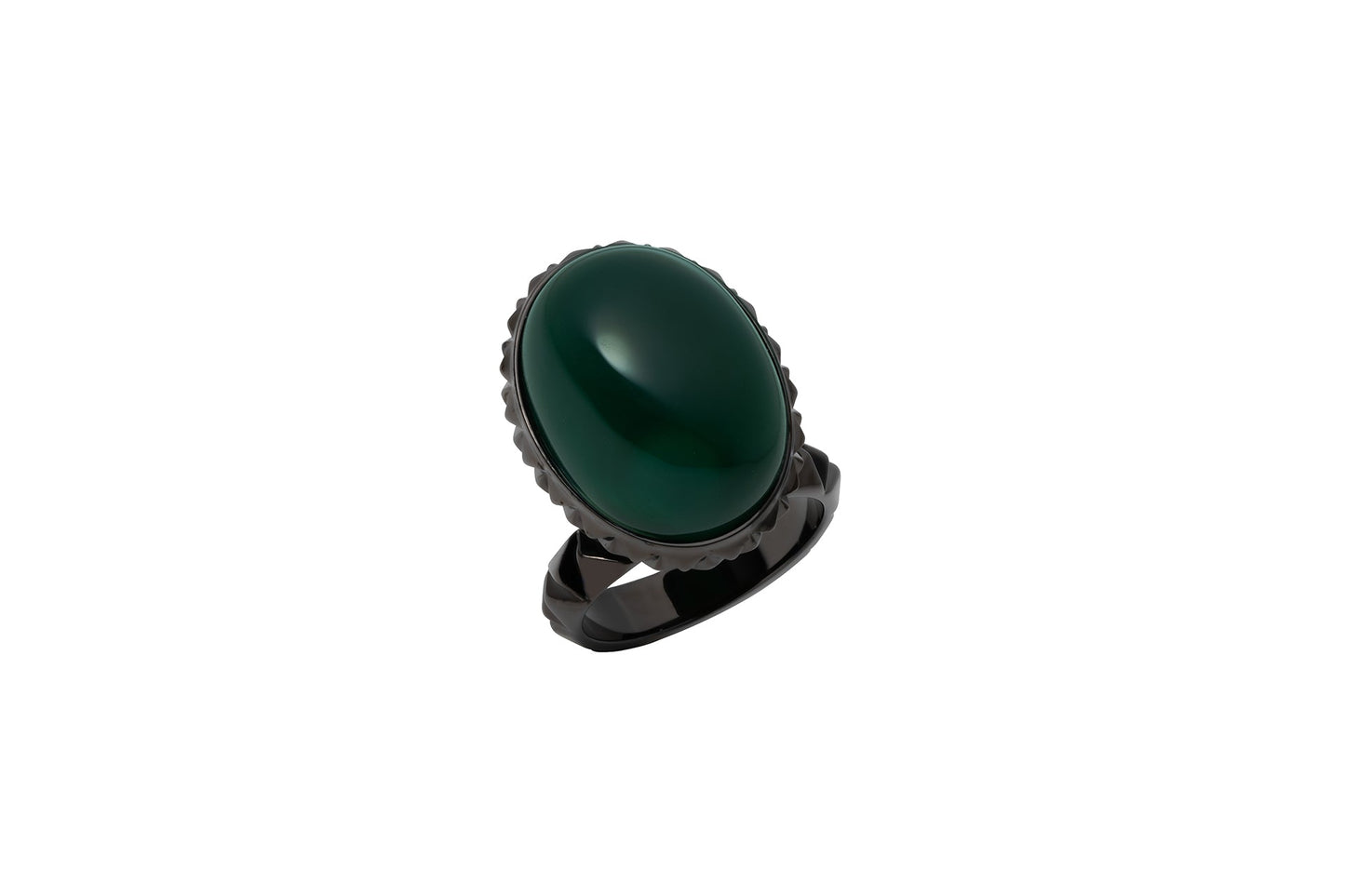 Rugged Tablet Ring_SV925 × Green Agate