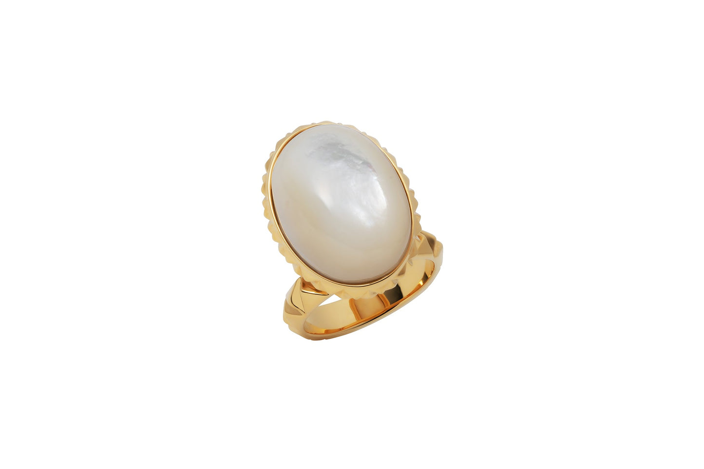 Rugged Tablet Ring_SV925 × Mother of Pearl