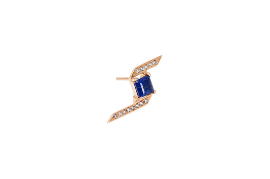 Offset Earring_PG × Lapis Lazuli × White Dia(optional)