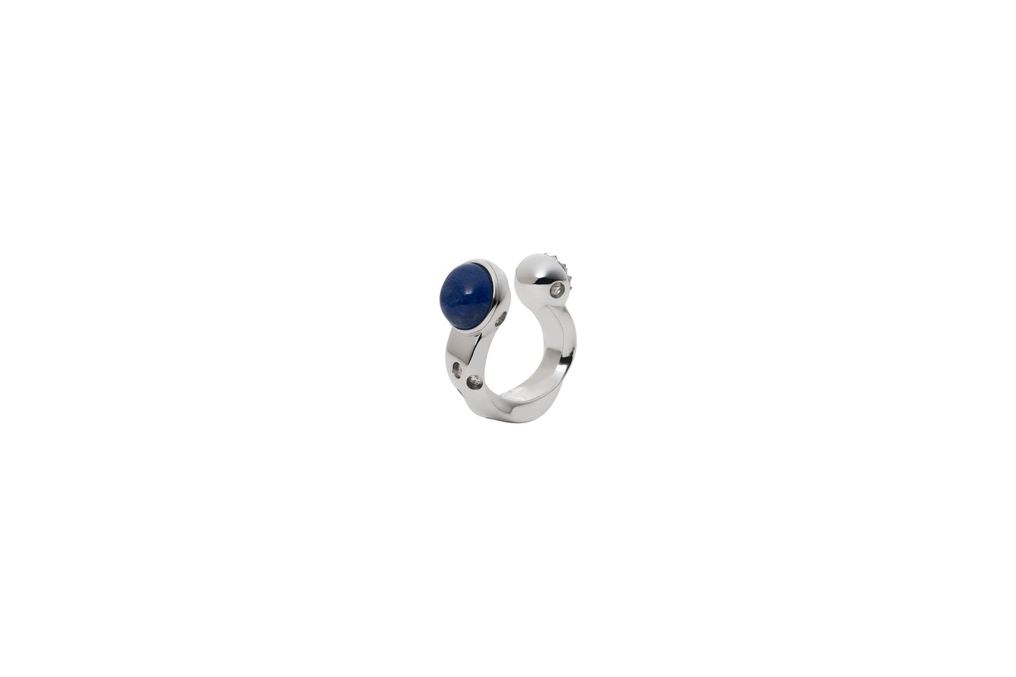 Stash Ear Cuff_SV925 × Lapis Lazuli × White Dia 0.30ct