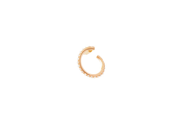 Spiral Earring_PG × White Dia 0.34ct